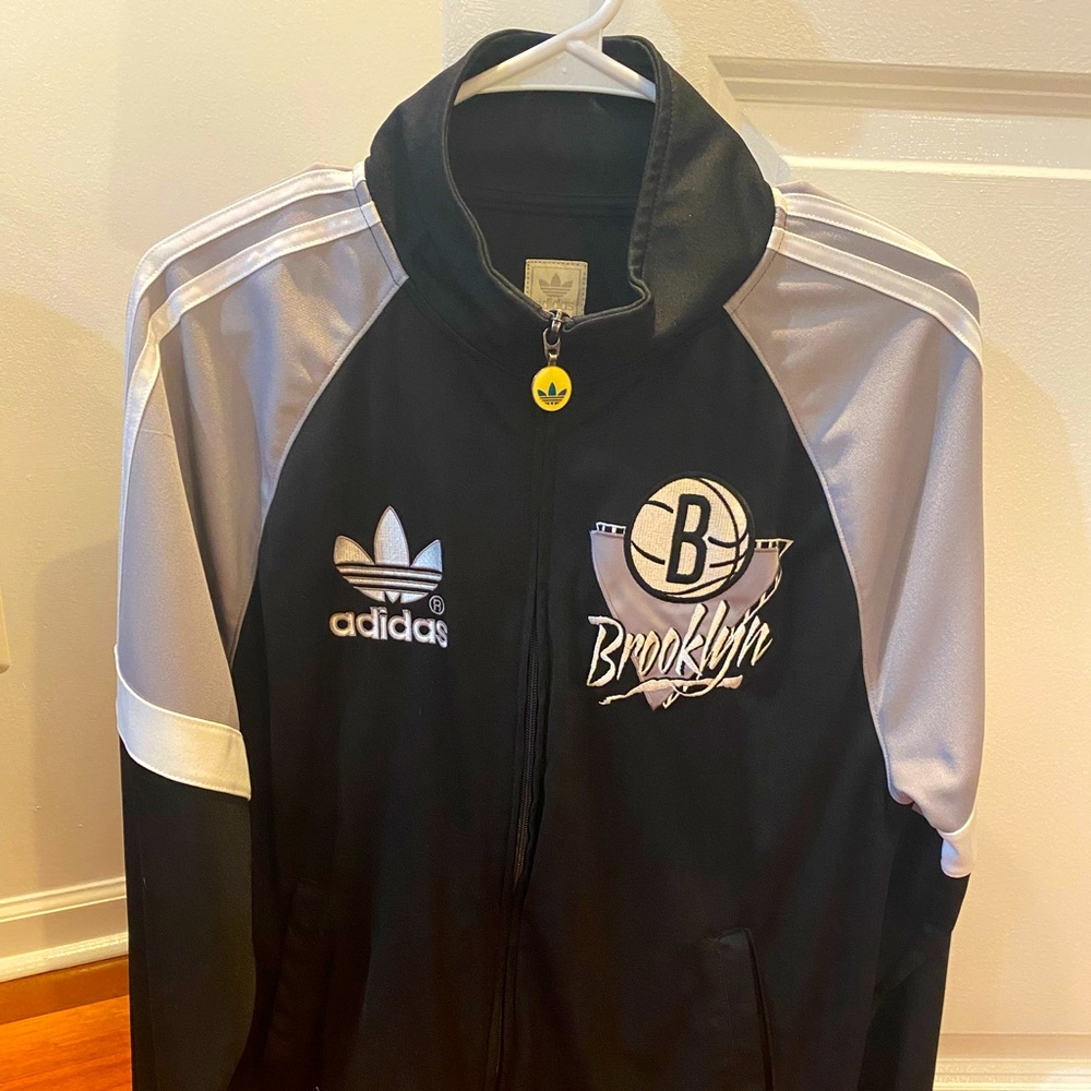 Brooklyn Nets Adidas Zip Up Jacket